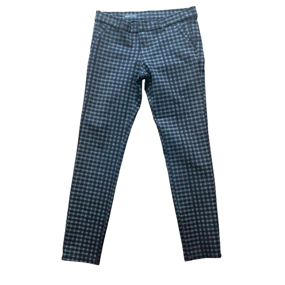 Kut From The Kloth Black Gray Skinny Preppy Academia Plaid Casual Pants‎ 6S